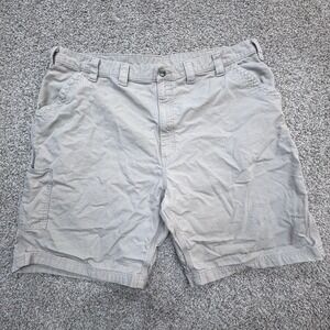 Carhartt Shorts‎ Mens Size 46 Tan B147 Original Fit Carpenter Canvas Cargo Logo